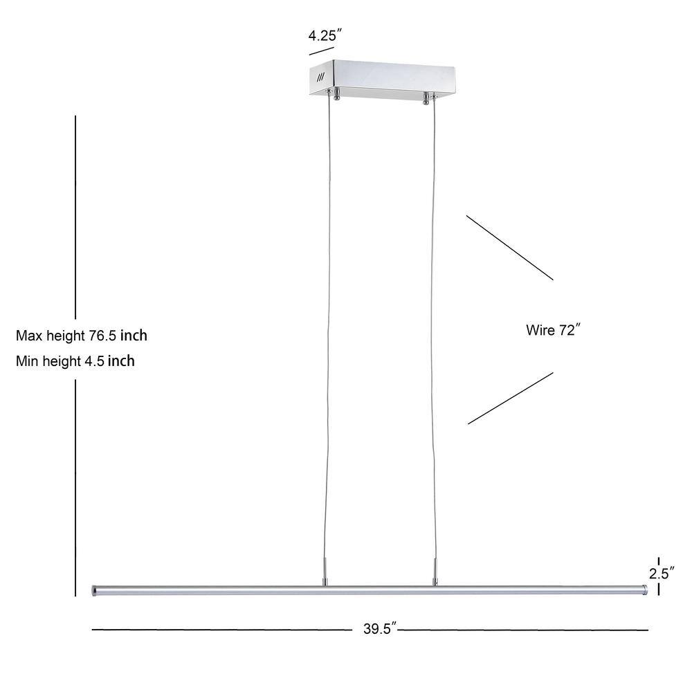 Conley 39.5" Chrome LED Linear Pendant Light