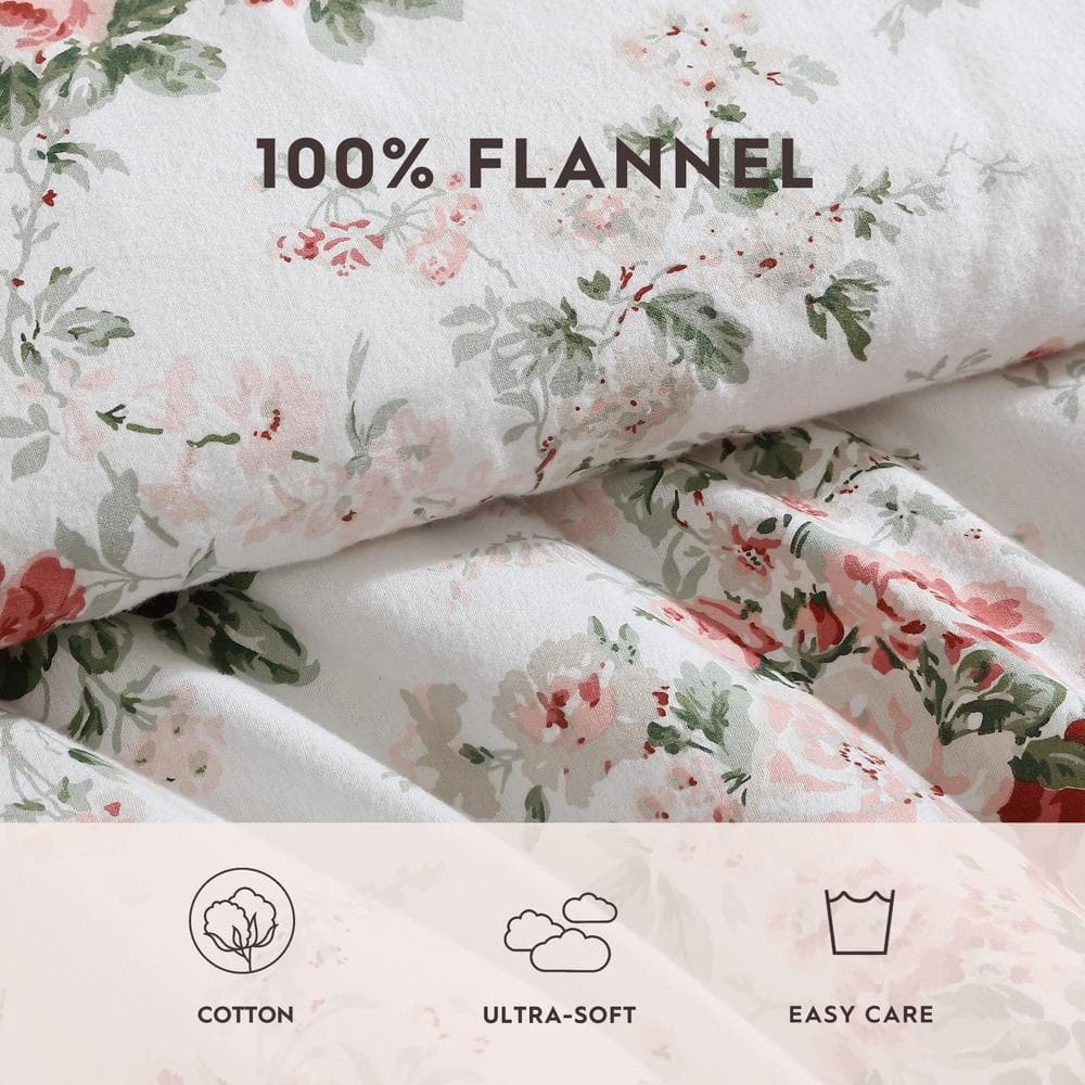 Ashfield Red and White Cotton King Comforter Set