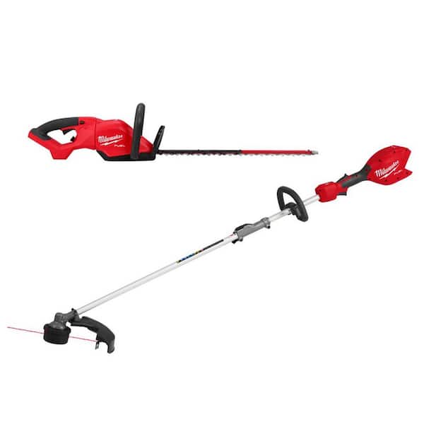 M18 FUEL 18V 16 in. Brushless Cordless Battery Powered QUIK-LOK String Trimmer with 24 in. Hedge Trimmer (2-Tool)