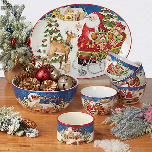 Fitz and Floyd Snow Days Collection Dessert Snack Bowls Set of 4