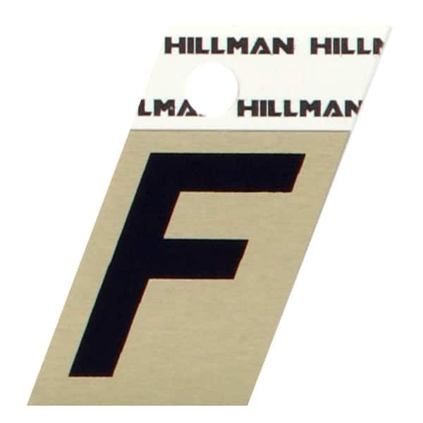 Hillman 1-1/2 in. Aluminum Angle-Cut Letter F