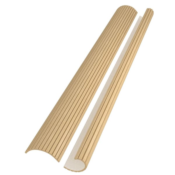 104 in. x 11.8 in. x 0.47 in. Wood Flex Trapezoid Multi-Purpose Siding Panel in Light Walnut Color (Set of 2-Piece)