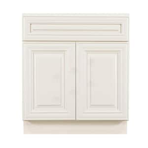 Princeton Assembled 27 in. x 34.5 in. x 24 in. Sink Base Cabinet with 2-Door in Off-White
