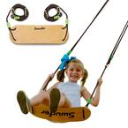 Swurfer Sway Premium Coated Maple Wood Swing & Strong Braided UV