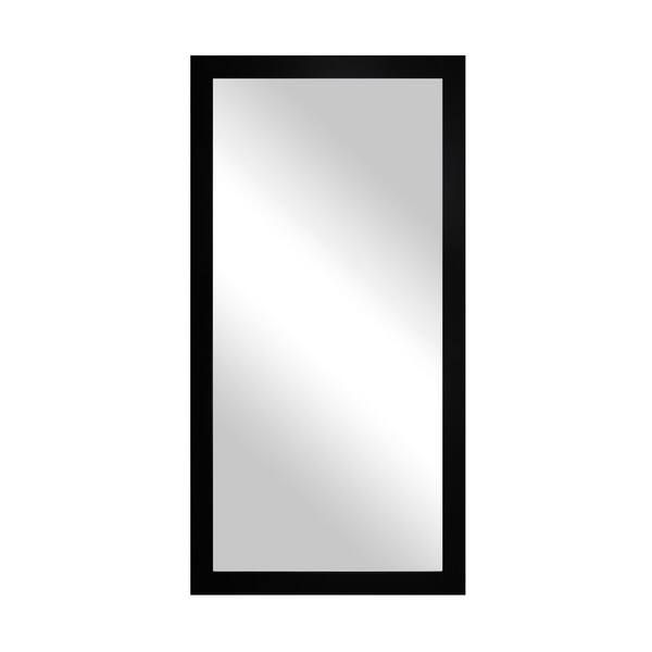 Rayne Mirrors Modern Rustic (52 in. W x 33 in. H) Black MDF Wide Rectangle Mirror