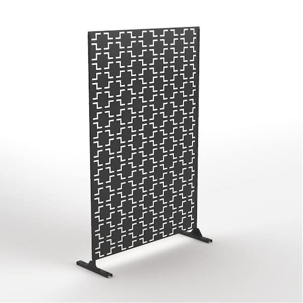 Lirago Black 6 ft. H x 3 ft. W Outdoor Metal Privacy Screen Panels