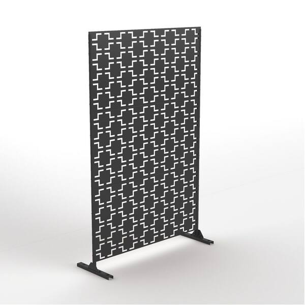 PexFix Black 6 ft. H x 3 ft. W Outdoor Metal Privacy Screen Panels SUUS