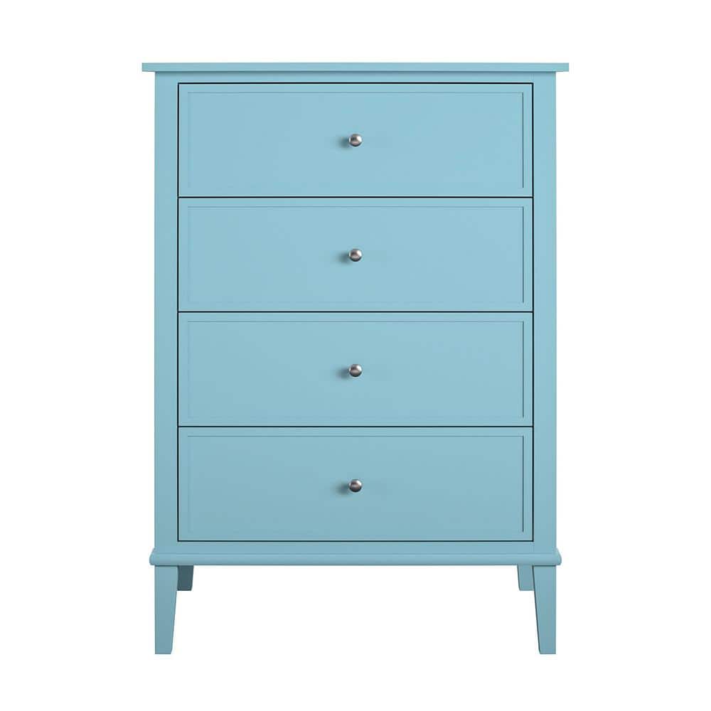 Ameriwood Home Queensbury 4-Drawer Dresser in Blue (41.3 in. H x 29.7 ...