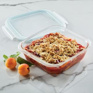 Performance Glass 8 in. x 8 in. Square Baker and Food Container with Lid