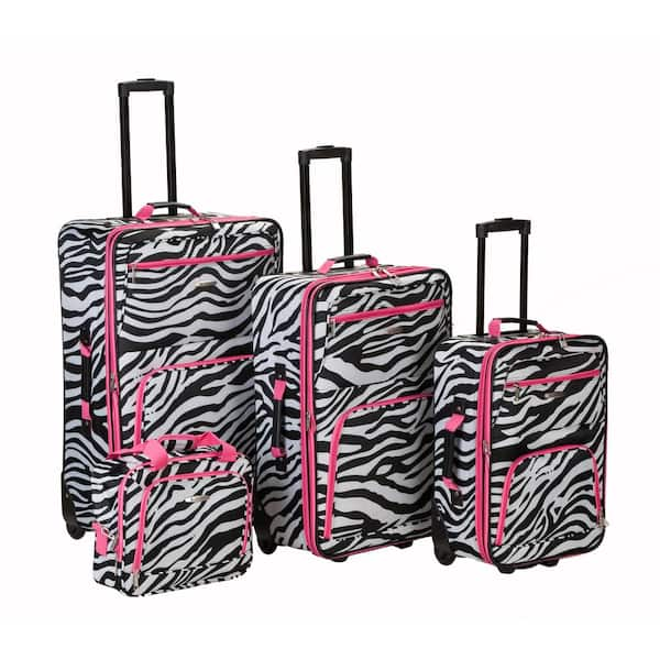 Pink zebra luggage online