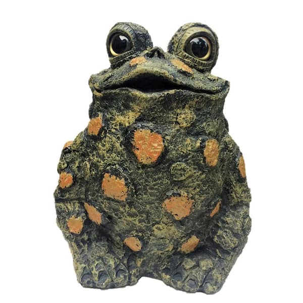 HOMESTYLES 15.5 in. H Toad Hollow Extra-Large Tall Toad Whimsical Home ...