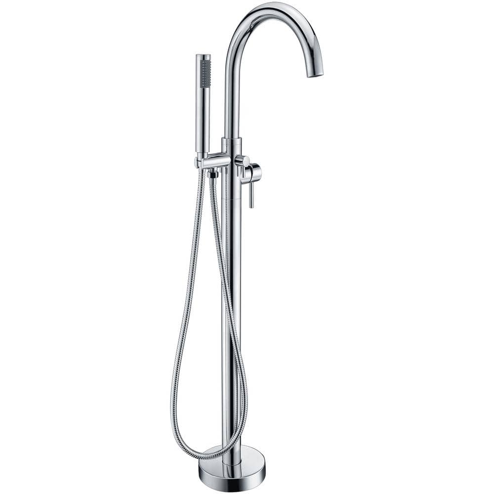 Kros Series 2-Handle Freestanding Claw Foot Tub Faucet with Hand Shower in 
