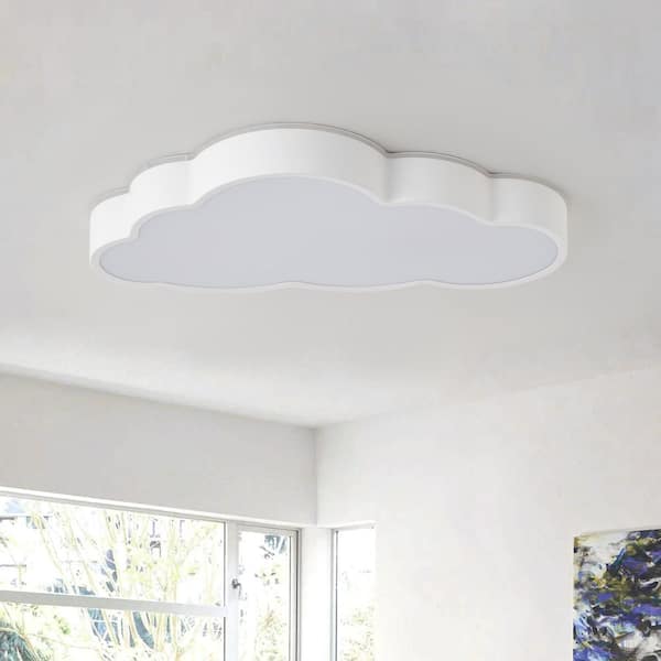 aiwen 19.69 In. 28-Watt Modern Creative White LED Flush Mount
