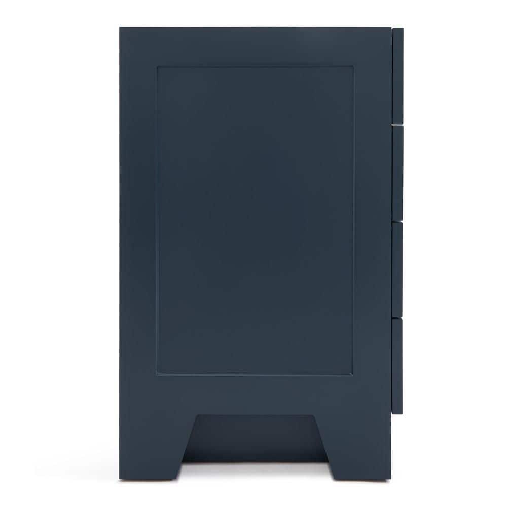 Taylor Midnight Blue Painted Freestanding Bathroom Vanity with Brass Hardware