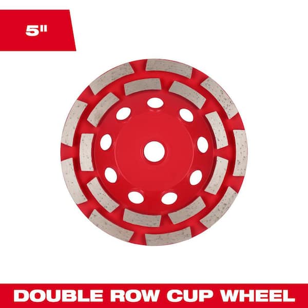 Milwaukee 5 in. DIAMOND MAX Double Row Diamond Cup Wheel