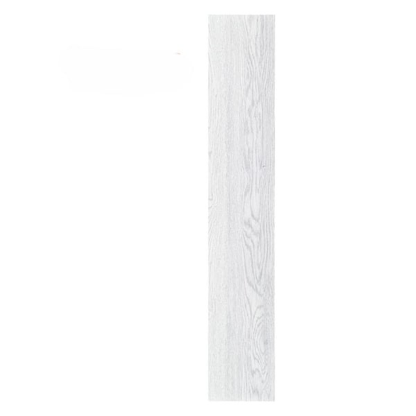 SKYSHALO Peel & Stick Vinyl Flooring Tiles 12 MIL 36 x 6 in. Light Gray Wood Look DIY Simple Installation Water Resistant