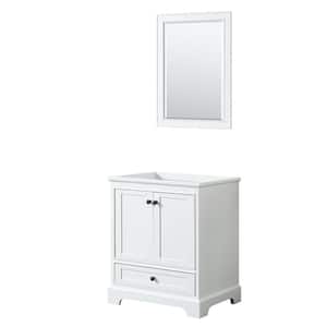 Deborah 29.25 in. W x 21.5 in. D x 34.25 in. H Single Bath Vanity Cabinet without Top in White with 24 in. Mirror