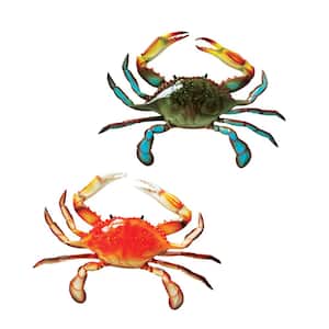 7.5 in. H Tropical Crabs Wall Sculptures (Set of 2)