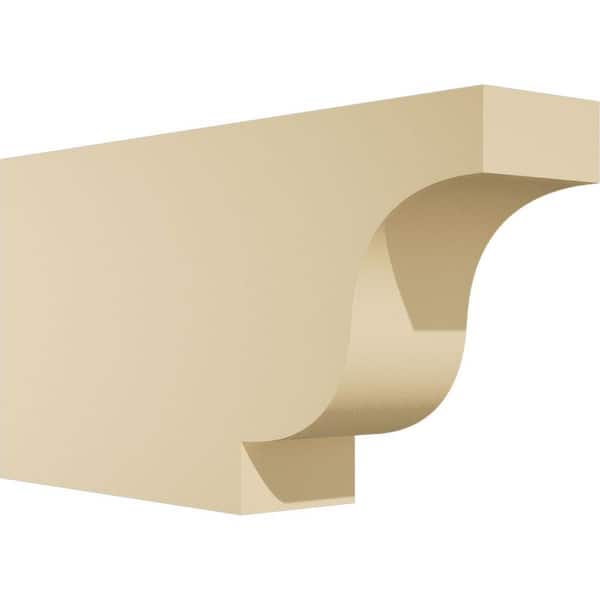 Ekena Millwork Standard Newport 4 in. W x 10 in. H x 20 in. D Signature Urethane Rafter Tail Outlooker