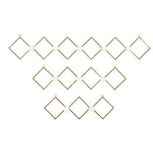 10-Hook Gold Metal Glam Wall Hook (Set of 3)
