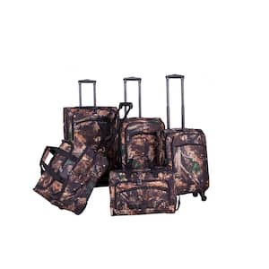 Camo Green 5-Piece Spinner Luggage Set
