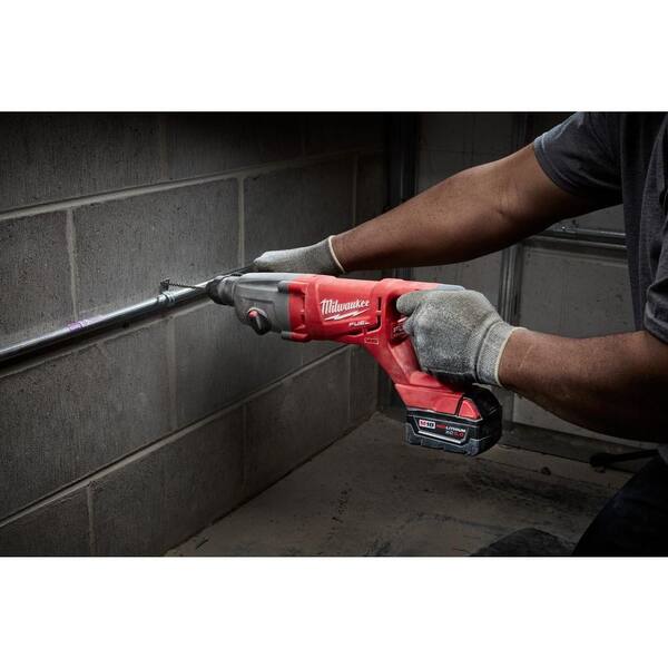Milwaukee M18 Fuel 18V Lithium-Ion Brushless Cordless 1 in. SDS-Plus R Hammer w/3-1/2 in. 21-Degree Nailer, Two 6Ah HO Batteries