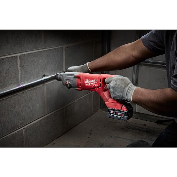 Milwaukee M18 FUEL 18V Lithium-Ion Brushless Cordless in. SDS-Plus R  Hammer w/FUEL SAWZALL, Two 6Ah HO Batteries 2713-20-2821-20-48-11-1862  The Home Depot