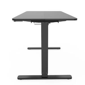 55 in. x 28 in. Black Wood and Iron Home Office Computer Electric Height Adjustable Standing Desk Adjustable Waterproof