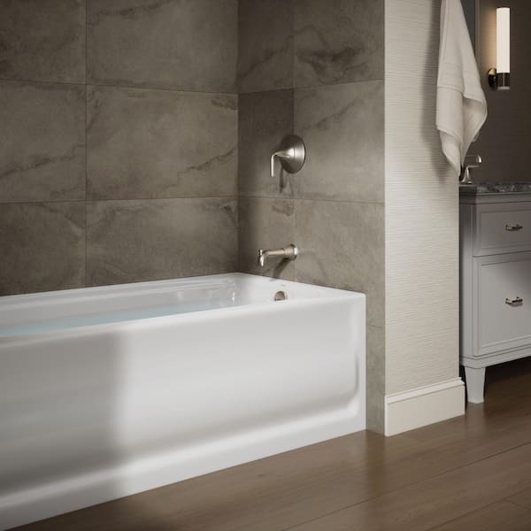 Bancroft 60 in. x 32 in. Soaking Bathtub with Right-Hand Drain in White