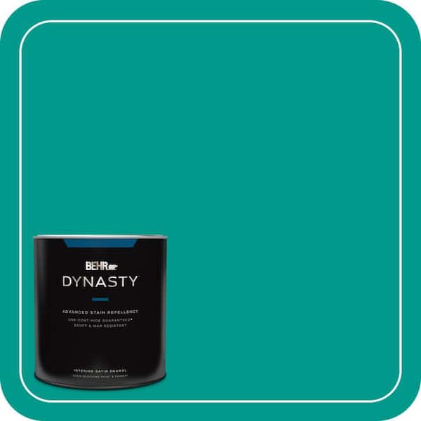 BEHR DYNASTY 1 qt. #MQ4-19 Plumage One-Coat Hide Satin Enamel Stain-Blocking Interior Paint and Primer