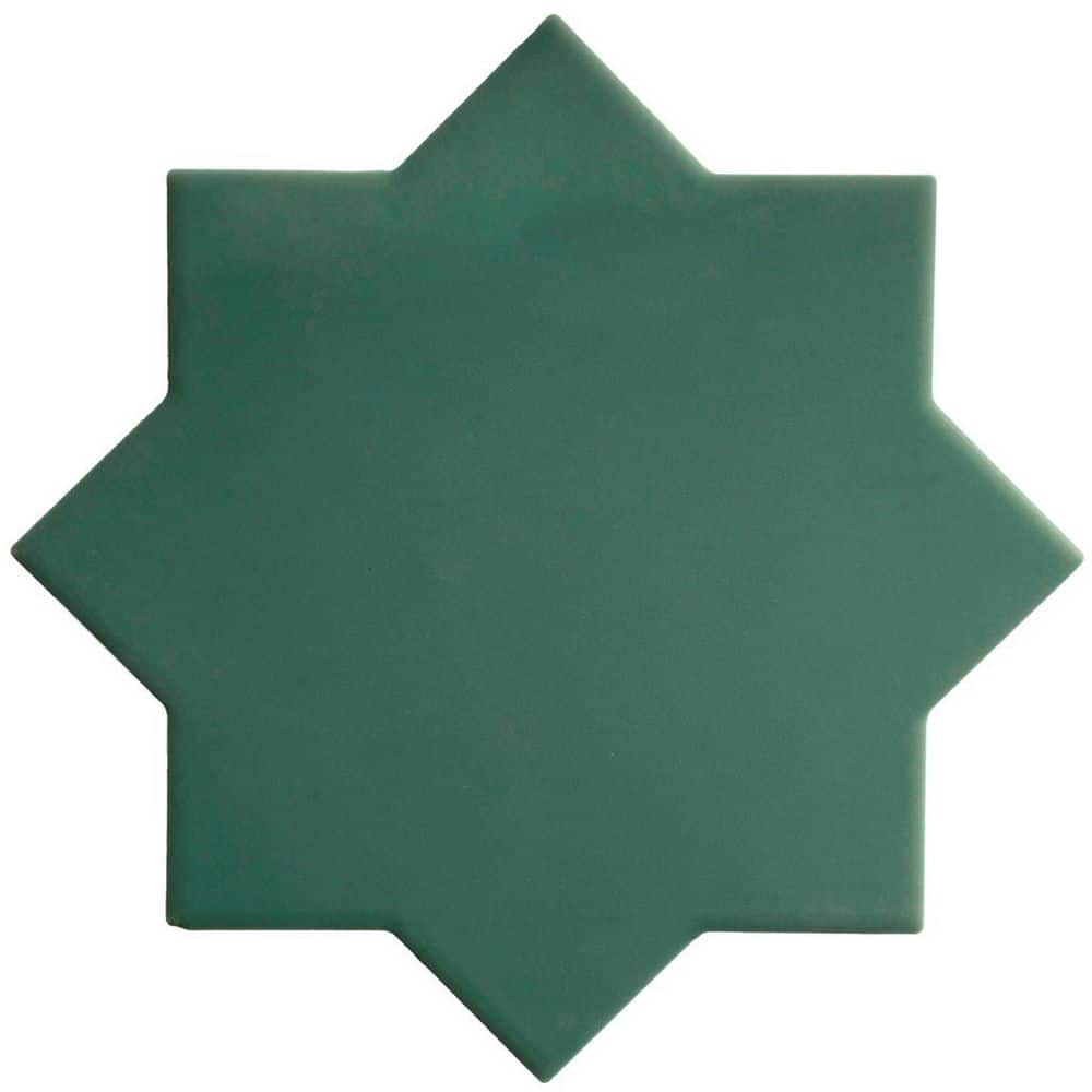 Seville 7 in. x 7 in. Matte Sage Green Porcelain Star Wall and Floor Tile (5.31 sq. ft./case)-34 Pack price history on PriceWatchPro