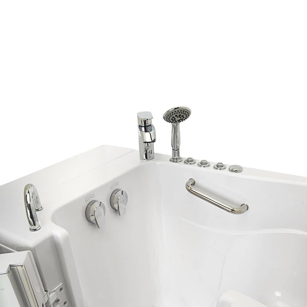 Monaco 52'' White Acrylic Walk-In Whirlpool Bathtub