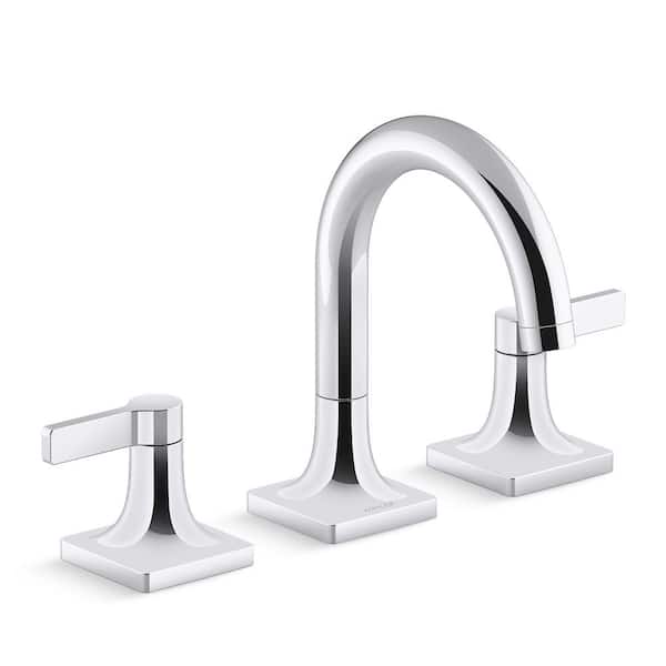 KOHLER Contemporary 8 in. Widespread 2-Handle Bathroom Faucet in Polished Chrome