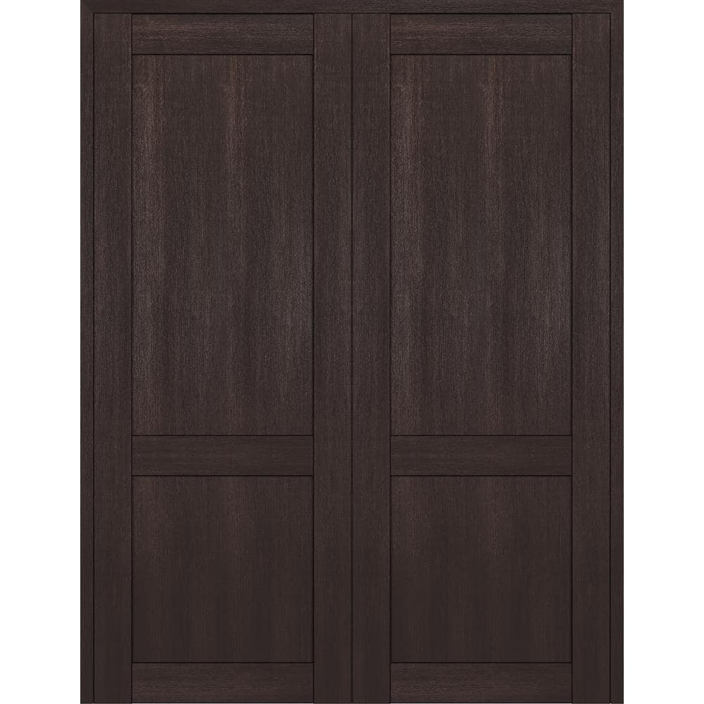 Shaker 2 Panel 56 in. x 96 in. Both Hands Active Veralinga Oak Wood Composite Solid Core Double Prehung Interior Door price history on PriceWatchPro