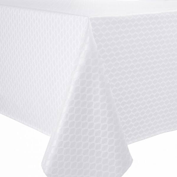 Lenox Olivia Tablecloth, White - 52"W x 70"L