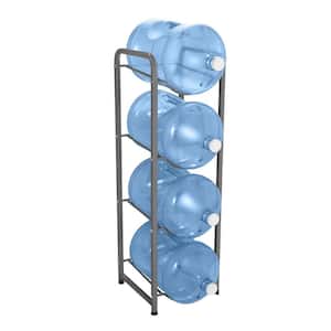 5 gal. Bottle Stand holds up to 4 Bottles Single Column (Gray)