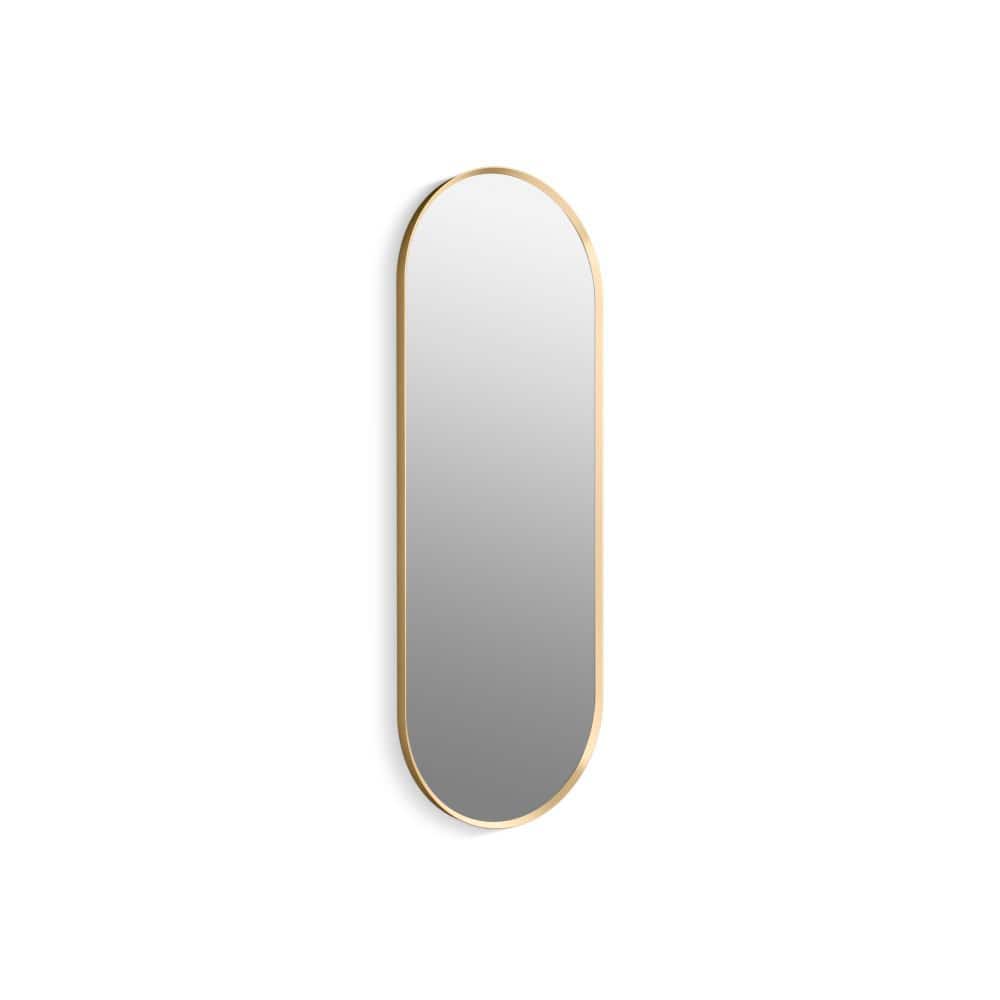 Moderne Brushed Gold 60" x 22" Full Length Vanity Mirror