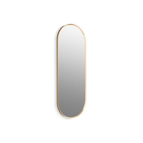 KOHLER Essential 22 in. X 60 in. Capsule Decorative Bathroom Vanity Mirror in Moderne Brushed Gold