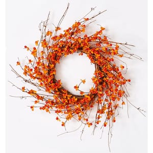 20 in. Artificial Bittersweet Wreath on Natural Twig Base