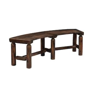 55 in. Wood Outdoor Backless Ottoman Bench