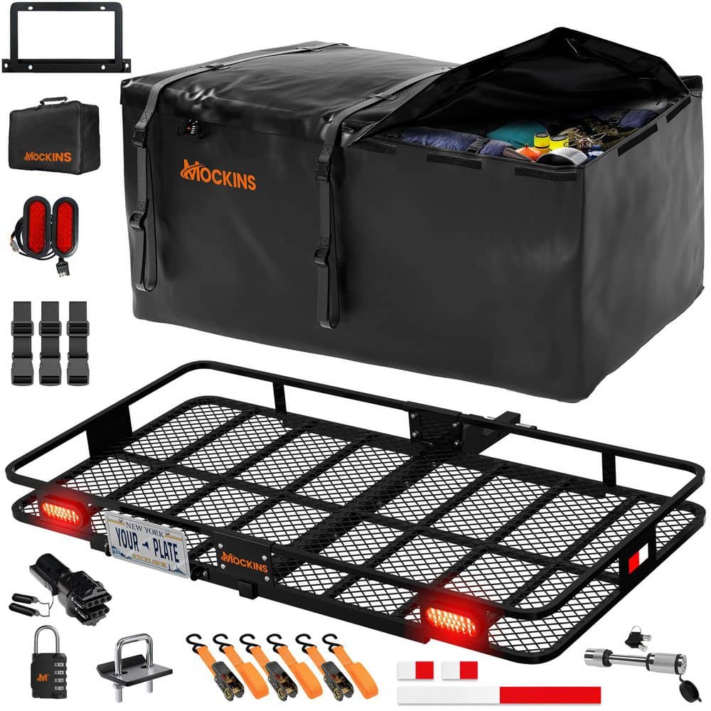 Mockins 72-in. x 36-in. x 6-in. Tow Hitch Cargo Carrier Set w/ 50