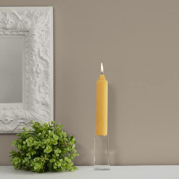 ROOT CANDLES Timberline Collenette 7 in. Butterscotch Unscented Taper Candle (Box of 4)