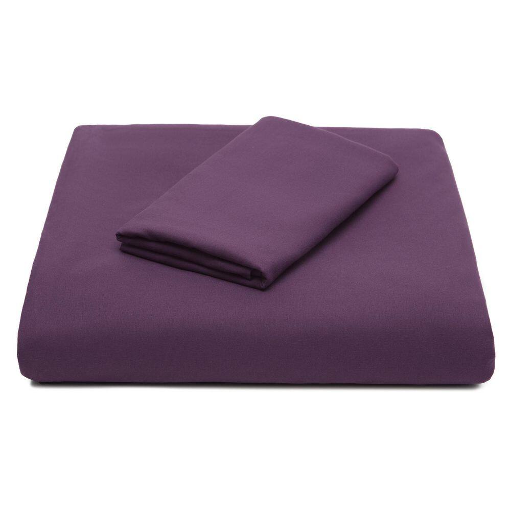 Aubergine Queen Ultra Soft Microfiber 3-Piece Duvet Cover Set
