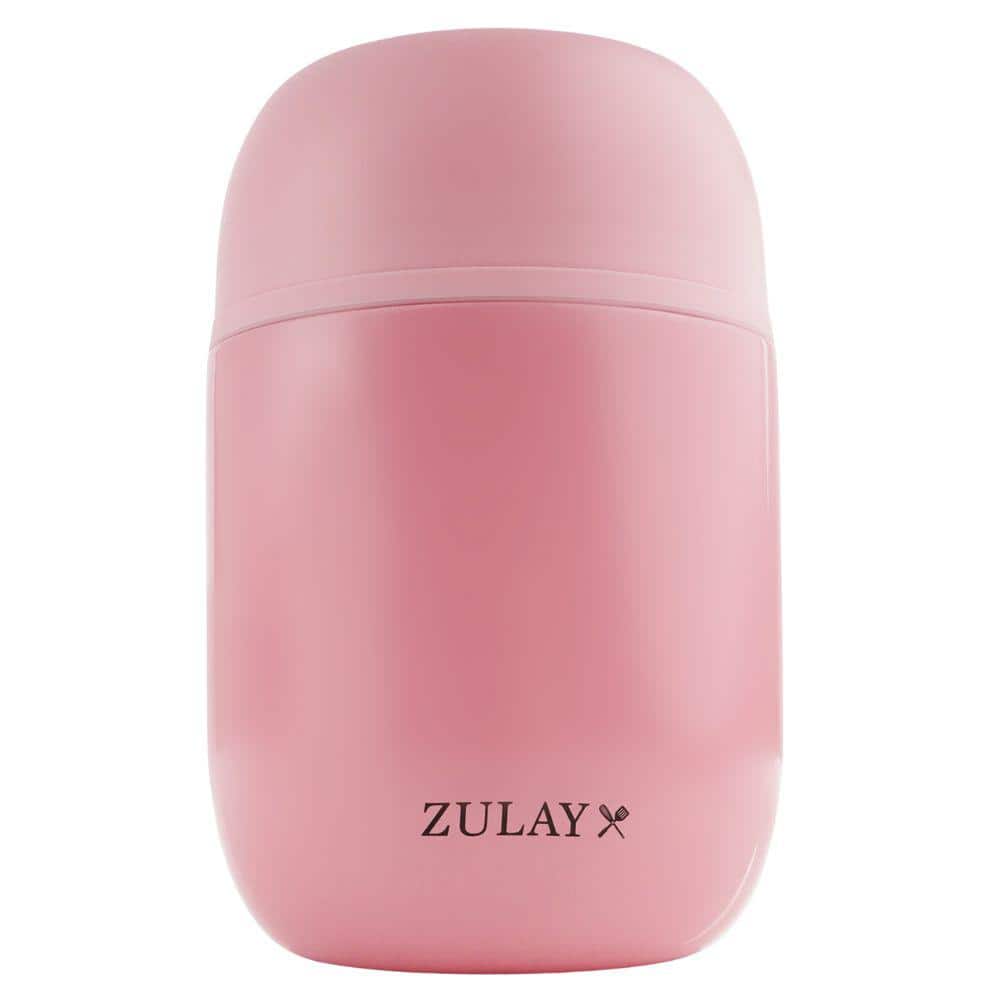 Zulay Kitchen 16oz Vacuum Insulated Food Jar Container Pink ZSP