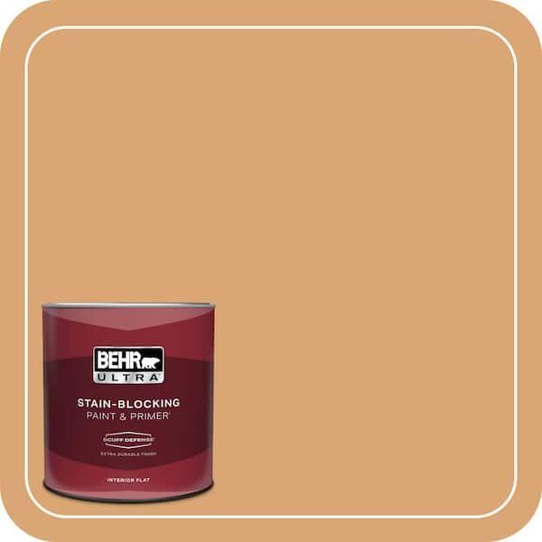 BEHR ULTRA 1 qt. #BIC-14 Fresh Nectar Extra Durable Flat Interior Paint & Primer