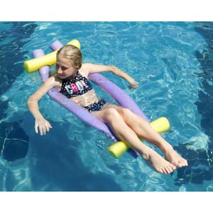 Yellow and Purple Foam Custom Connecting Pool Float (4-Pack)