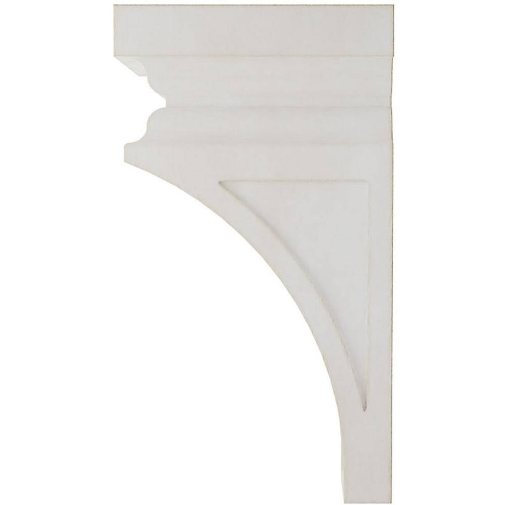Chalk Dust White Rubberwood Vintage Decor Corbel 7"W x 7.75"D x 14"H