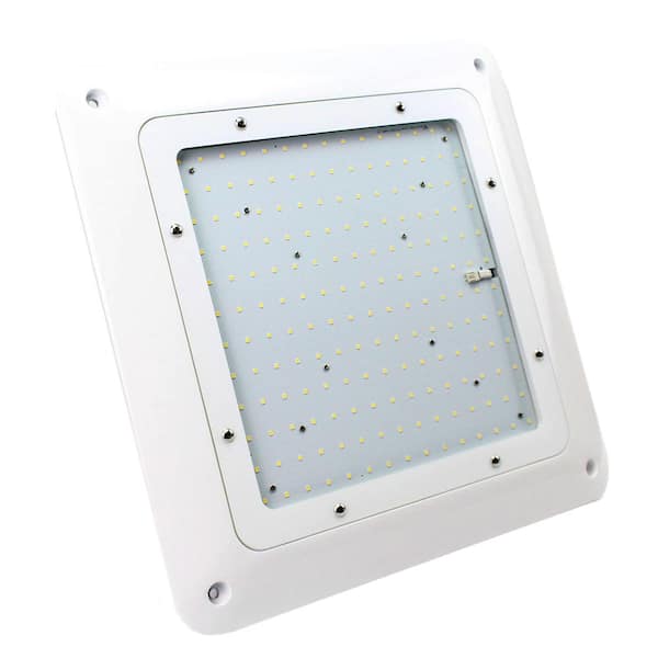 J&H LED 600-Watt Equivalent Integrated LED Outdoor Security Light, 21000 Lumens, Canopy Light and Area Light