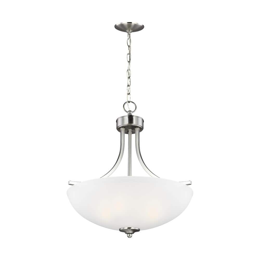 Geary 3-Light Brushed Nickel Pendant with LED Bulbs price history on PriceWatchPro