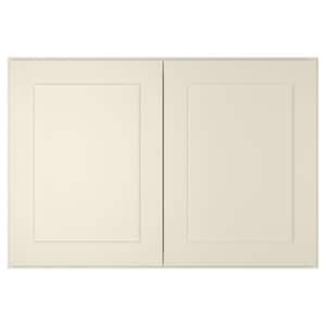 36-in. W x 24-in. D x 24-in. H in Shaker Antique White Plywood Ready to Assemble Wall Bridge Kitchen Cabinet 2 Doors